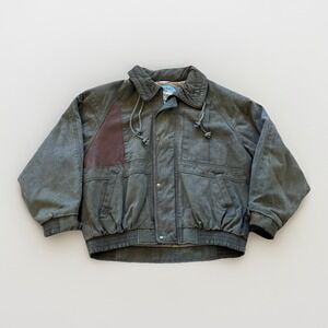 Vintage M Julian Flight Bomber Jacket Mens L Cotton Aviator 90s 80s